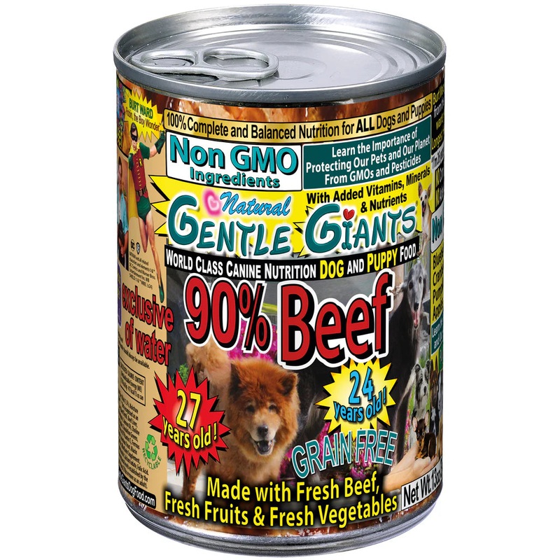 Gentle Giants DOG 90% Beef- Can 13oz Single 13oz