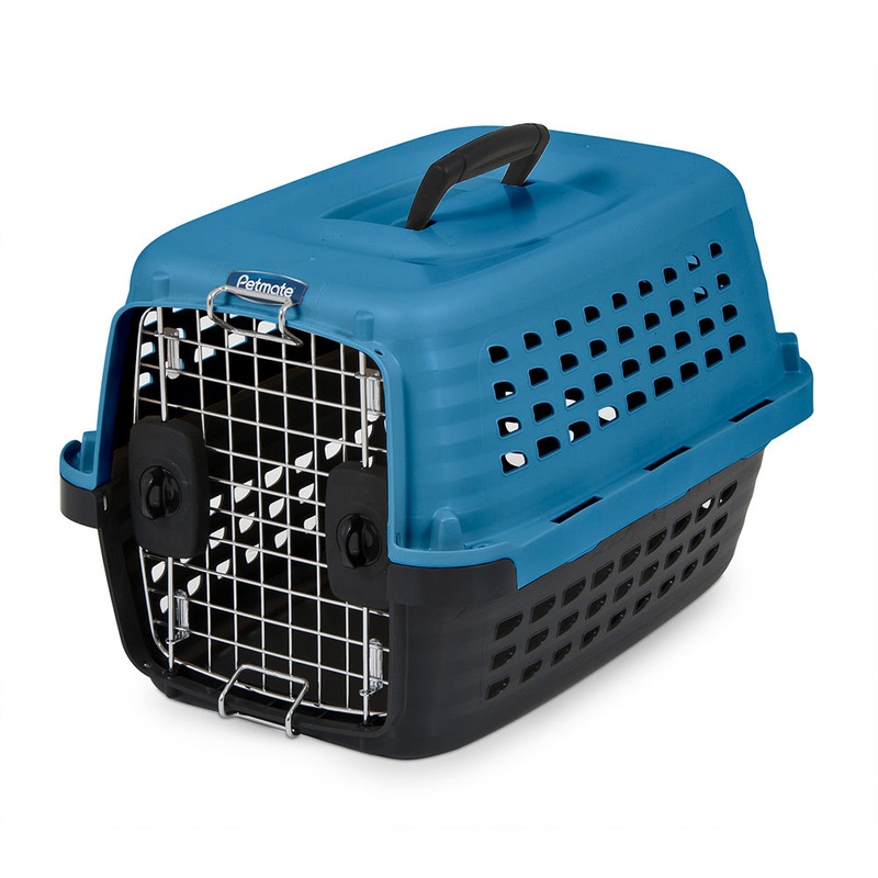 Petmate Compass Kennel Blue Color Up to 10 Lbs