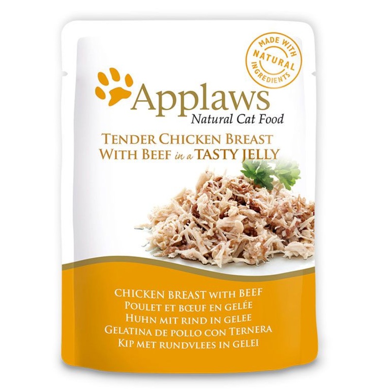 Applaws Chicken with Beef in Jelly Adult Wet Cat Food 70g Pouch  – 70g