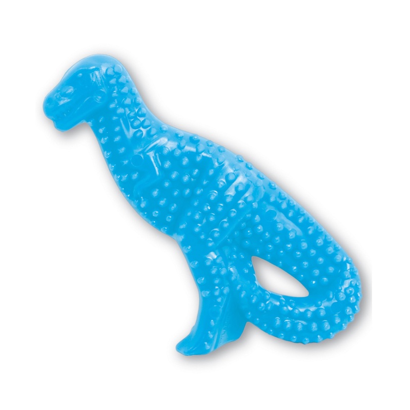 Nylabone Puppy Dental Dinosaur Chew Toy for Teething Puppies Chicken Blue Small up to 25 lbs. Small up to 25 lbs.