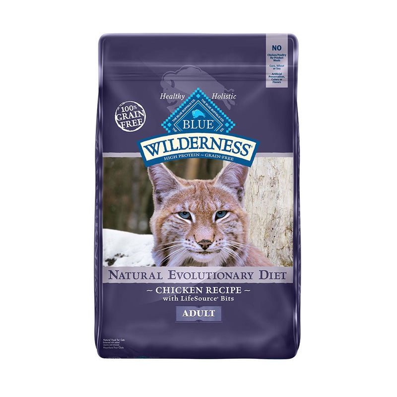Blue Buffalo Wilderness Nature’s Evolutionary Diet Grain Free Chicken Adult Cat Food 12 Lbs