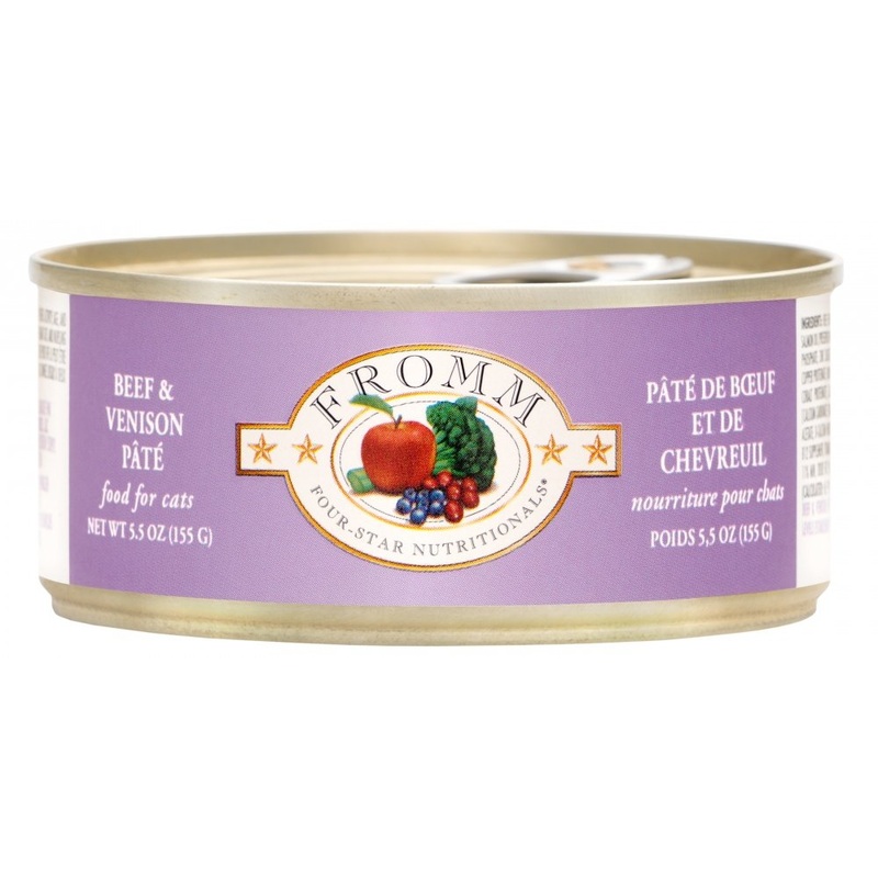 Fromm Four Star Canned Beef & Venison Pte Cat Food 12/5.5oz Case of Cans