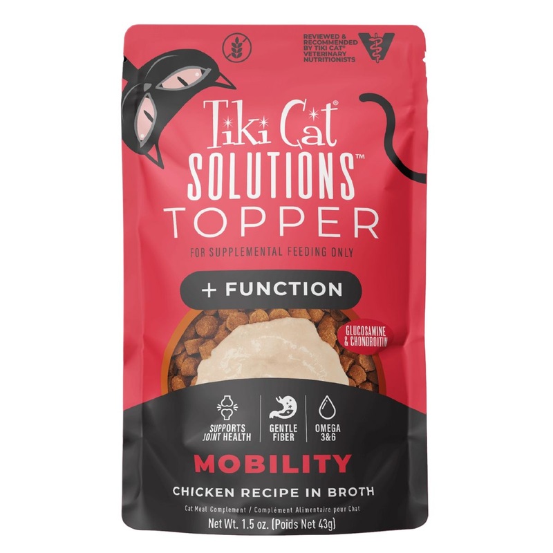 Tiki Cat Solutions Mobility Topper Chicken Recipe In Broth Wet Cat Food Topper 1.5oz
