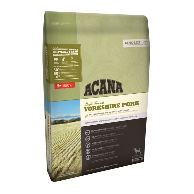 Acana Singles Formula Yorkshire Pork Dry Dog Food – 2kg