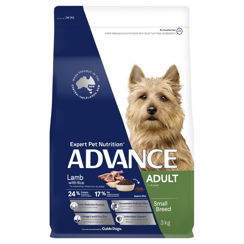ADVANCE – Adult Small Breed Lamb with Rice Dog Dry Food (3kg) 3kg