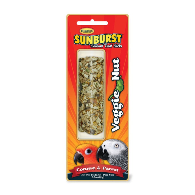 Higgins Sunburst Bird Stick Treat Veggie Nut 2.2 oz.