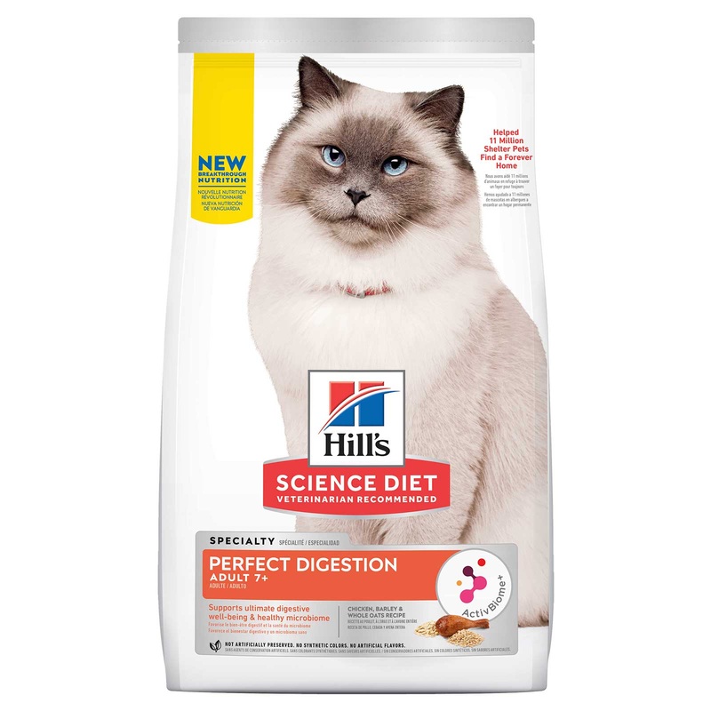 Hill’s Science Diet Cat Food Adult 7+ Perfect Digestion 2.72kg