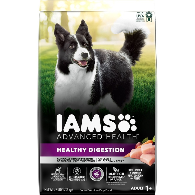 Iams Advanced Health Adult Healthy Digestion Real Chicken Dry Dog Food, 27 lb