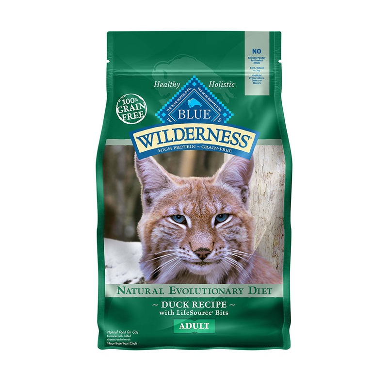 Blue Buffalo Wilderness Nature’s Evolutionary Diet with Duck Grain Free Adult Cat Food 5 Lbs