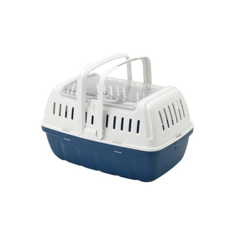 Moderna Hipsters-Pet Carrier (Small: L 22.9 x W 16.9 x H 15.5 cm Large: L 40 x W 25.8 x H 22.4 cm)[Color – Blue, Size – S]