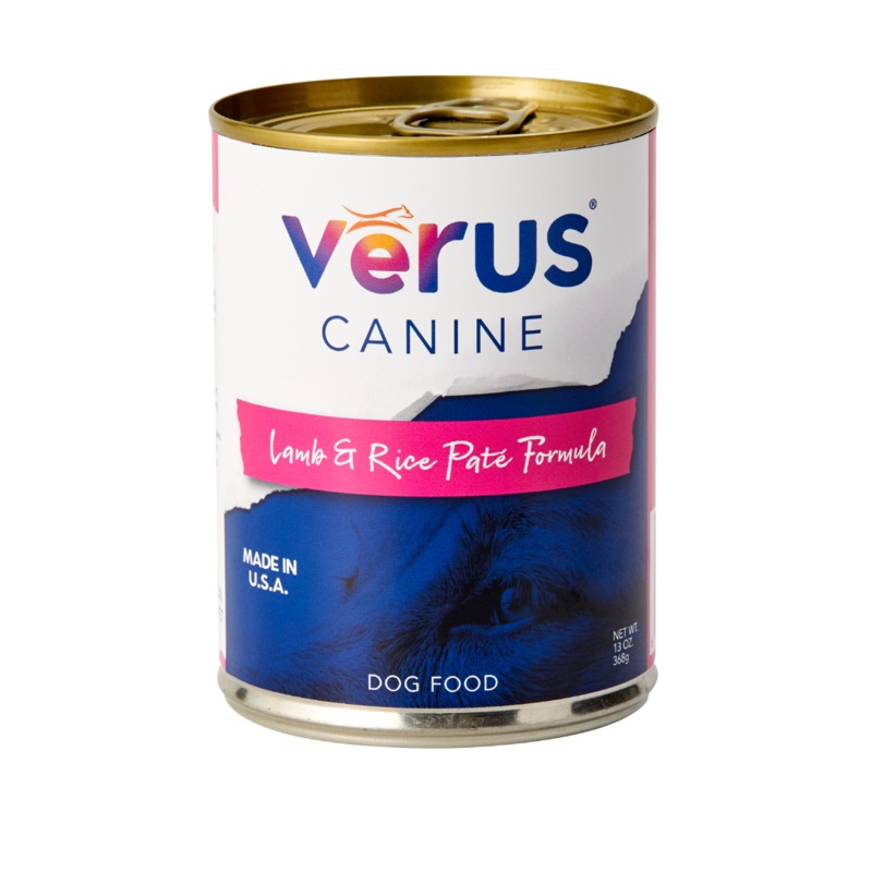 Verus Canine Lamb & Rice Pate Wet Cat Food 12pk 13oz cans