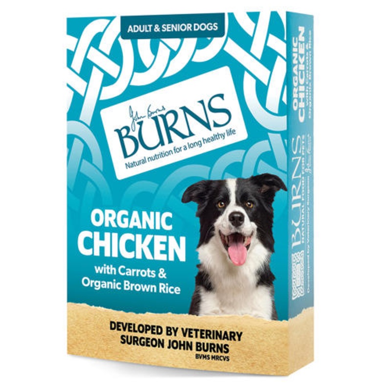 Burns Organic Chicken with Carrots & Brown Rice 6x395g
