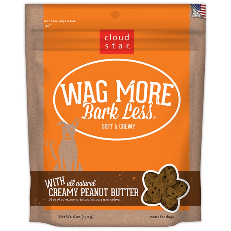 Cloud Star Wag More Bark Less Soft and Chewy Creamy Peanut Butter Dog Treats