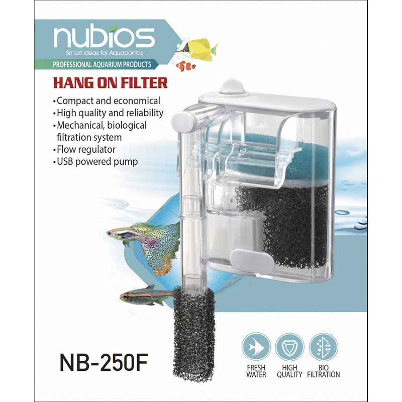 Nubios USB Mini hanging filter 250L/H