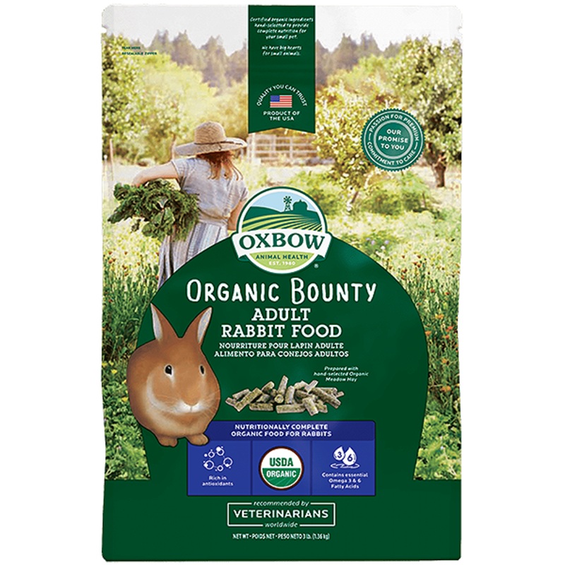 Organic Bounty Rabbit Food Pellets 3-lb