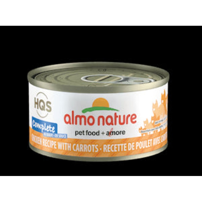 Almo Nature HQS Complete Wet Cat Food – Chicken Recipe w/ Carrot in Gravy – 2.47oz Can