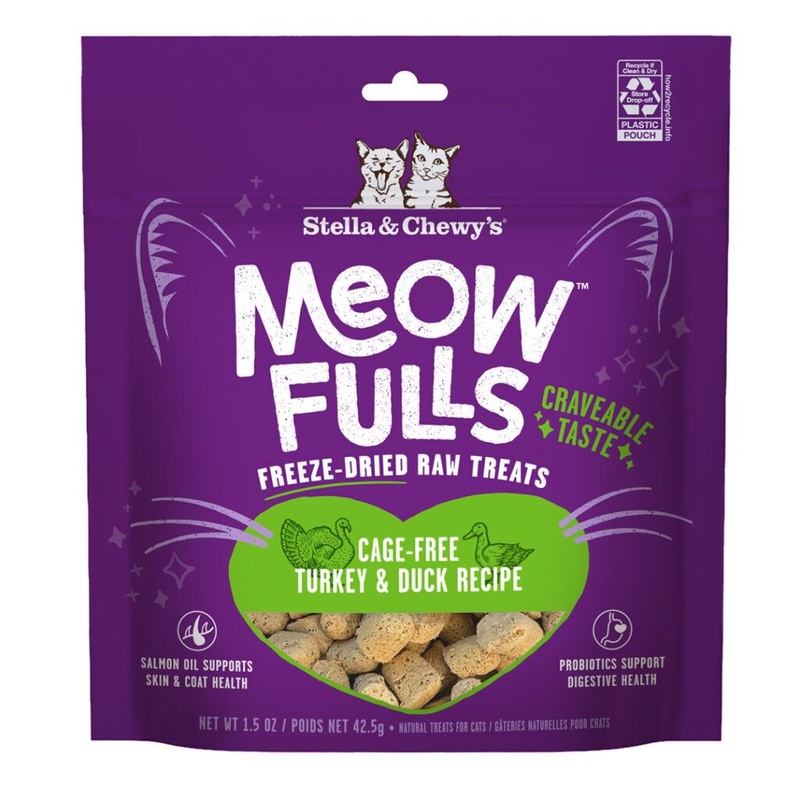 Stella & Chewy’s Meowfulls Turkey & Duck Cat Treats 1.5 oz