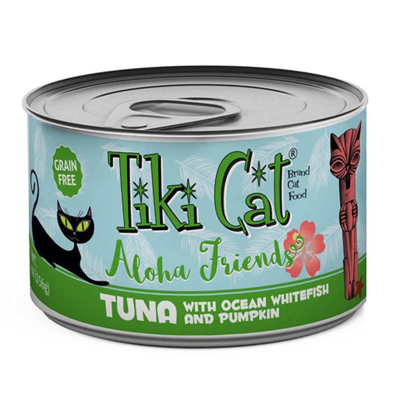 Aloha Friends Grain-Free Tuna with Ocean Whitefish and Pumpkin Canned Cat Food 5.5-oz case of 8