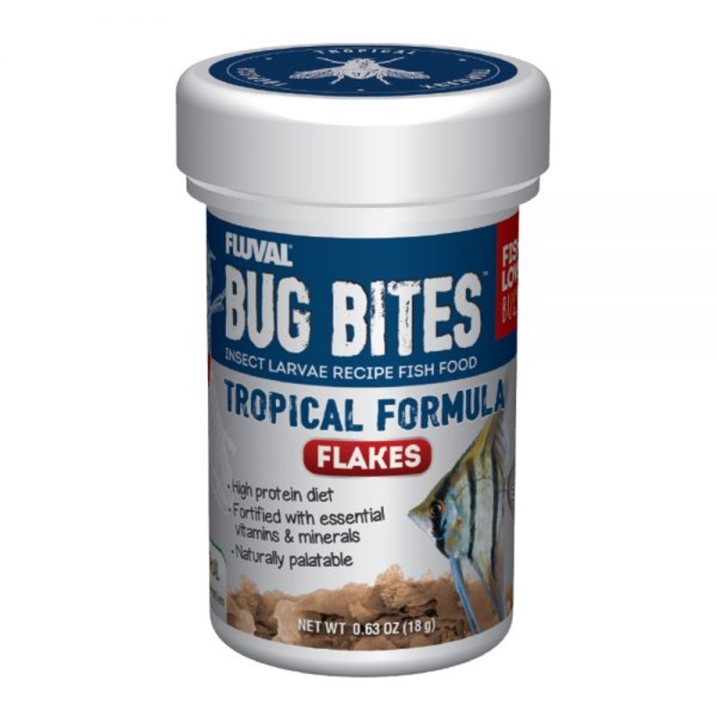 Fluval Bug Bites Tropical Formula Flakes 0.63 oz (18 gm)
