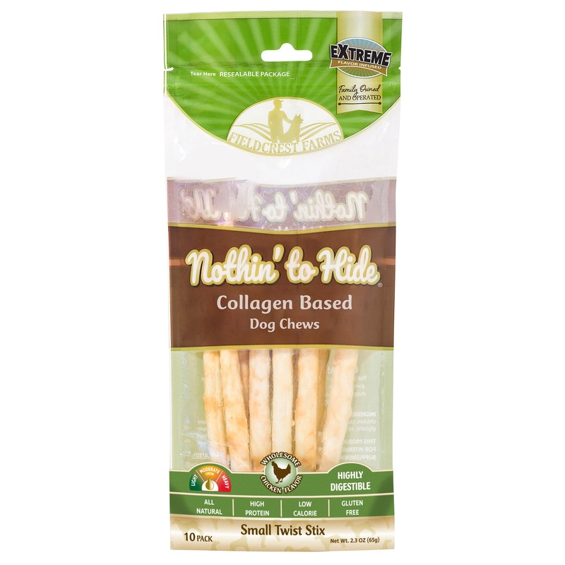 Nothin’ to Hide Small Twist Stix 10pk Bag – Chicken Flavor