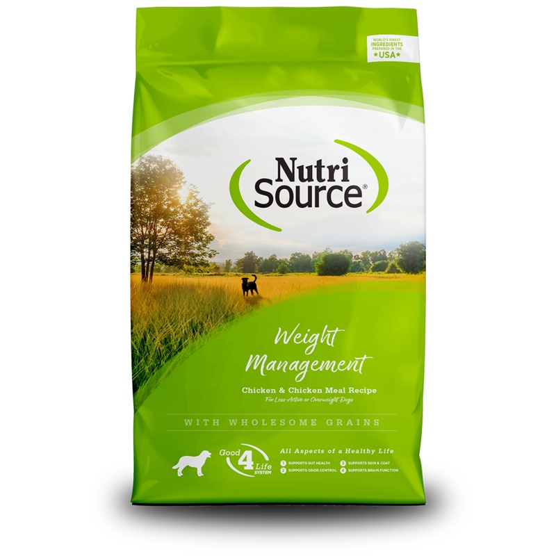 NutriSource Weight Management Chicken and Rice Recipe Dog Food 30 lb
