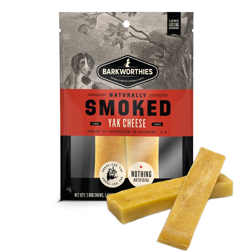Barkworthies Naturally Smoked Large Yak Cheese Dog Treats 7 oz – Pack of 2