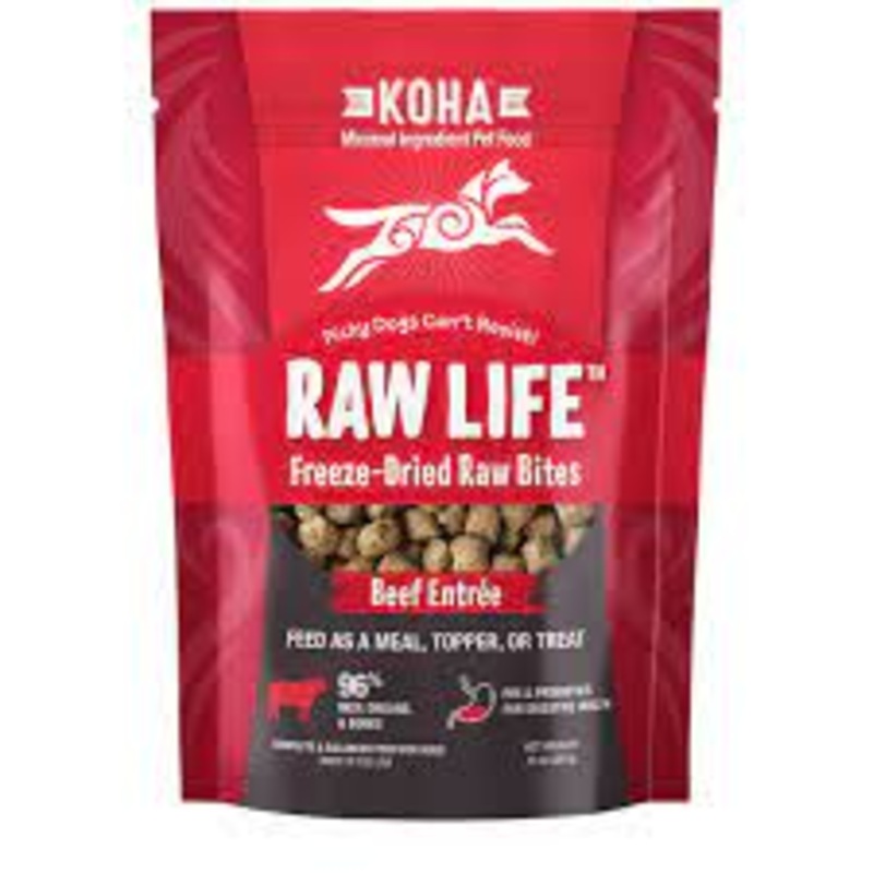 KOHA Freeze-Dried Raw Bites Beef Entre for Dogs 14oz Bag