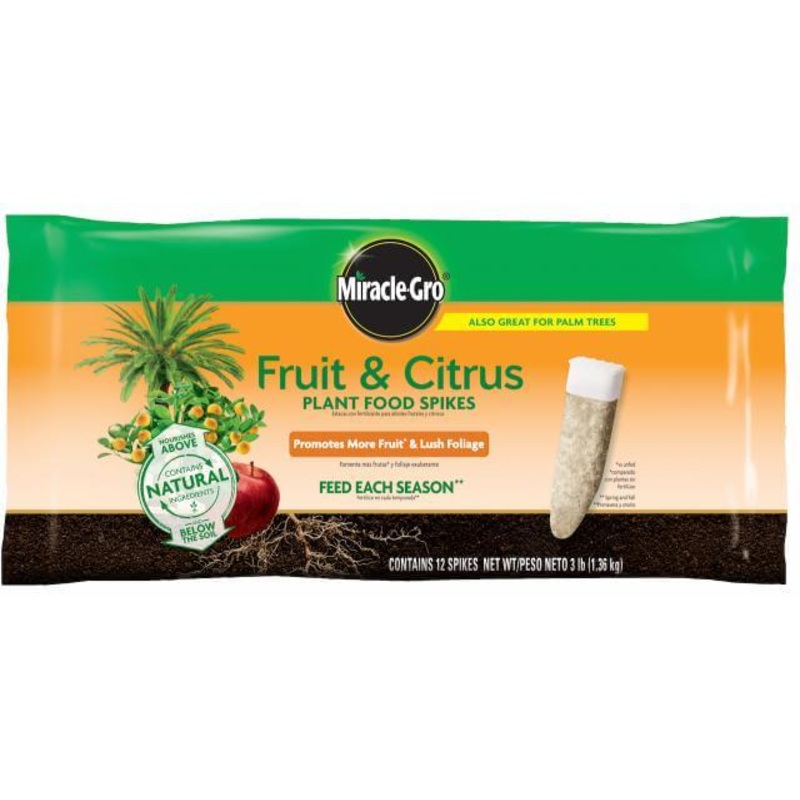 Miracle-Gro Fruit & Citrus Plant Food Spikes 12 Pack