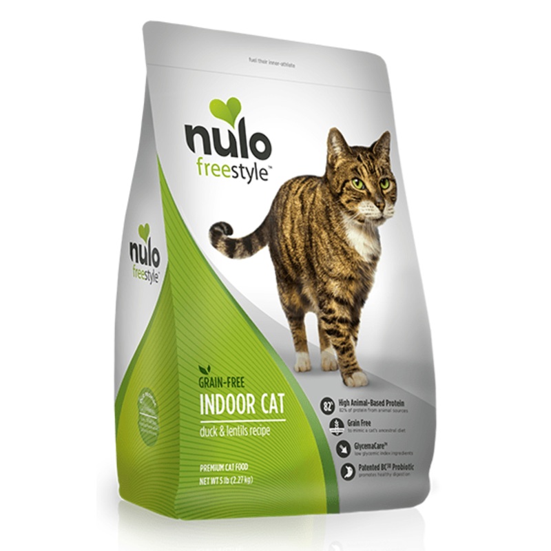 Nulo FreeStyle Indoor Cat Grain Free Duck and Lentils Recipe Dry Cat Food 5 lb