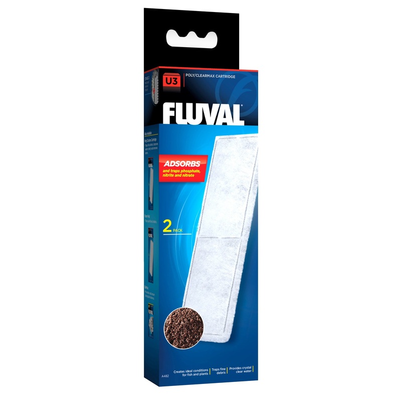 Fluval U3 Underwater Filter Poly Clearmax Cartridge – 2 Pack
