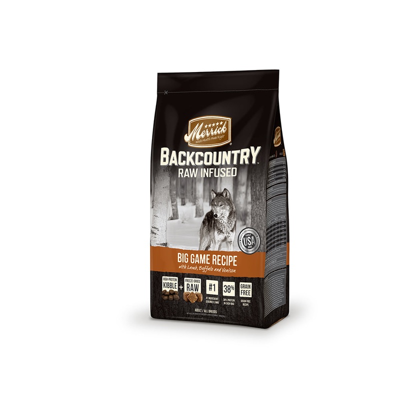 Merrick Backcountry Raw Infused Big Game Recipe Dog Food 12 Lbs
