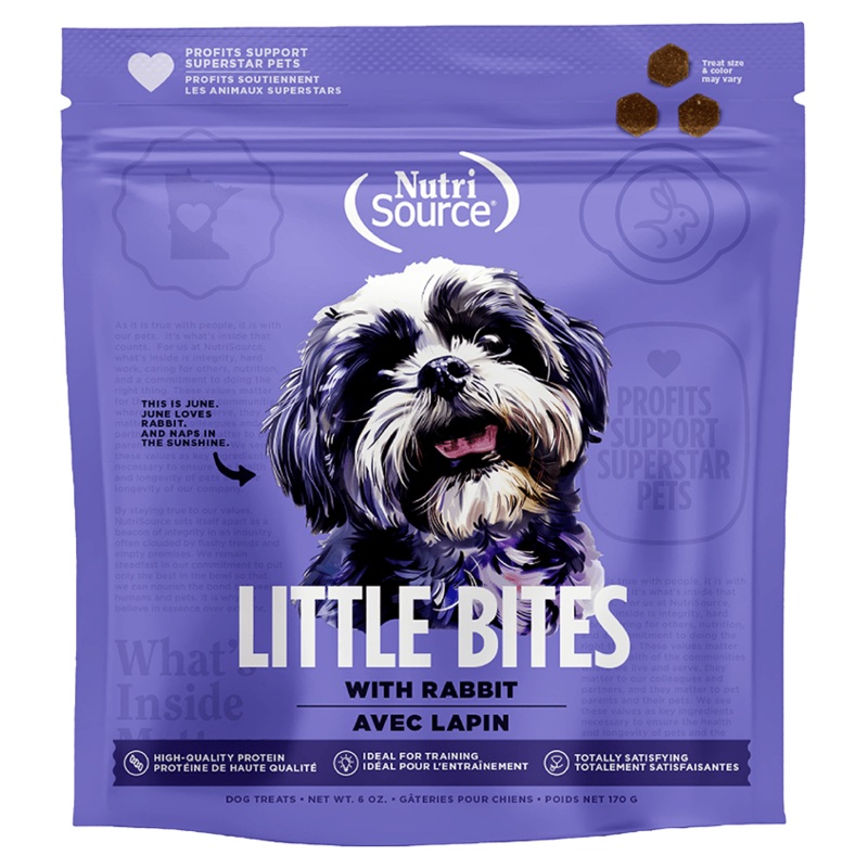 NutriSource Little Bites Rabbit Dog Treats 6 oz