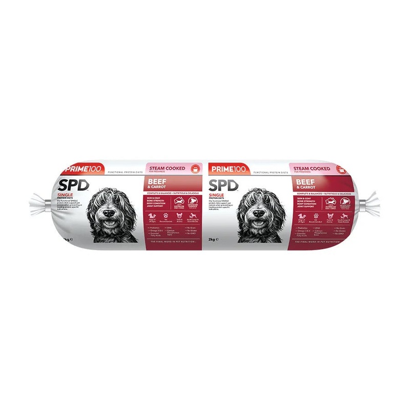 PRIME 100 DOG ROLL SK-D BEEF & CARROT 2KG