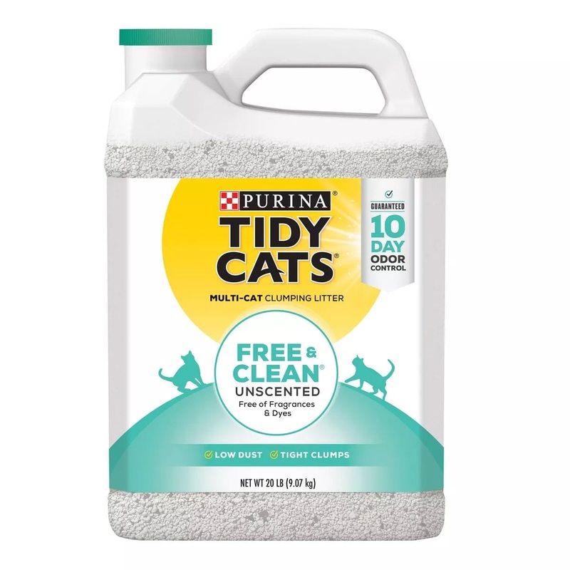 Purina Tidy Cats Free & Clean Unscented Multi-Cat Clumping Cat Litter 20 lb