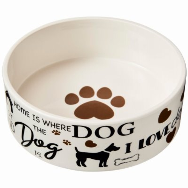 SPOT Stoneware Dish 7″ I Love Dogs Bowl 7″