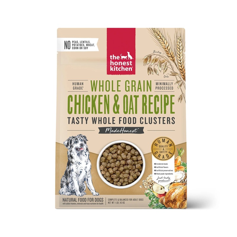 The Honest Kitchen Whole Grain Chicken Clusters Dry Dog Food Chicken & Oat Recipe 1 LB