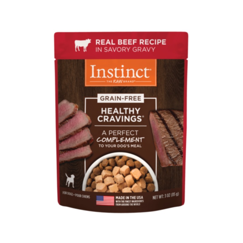 Instinct Healthy Cravings Beef Wet Dog Food Topper, 3 oz. Pouch 3oz