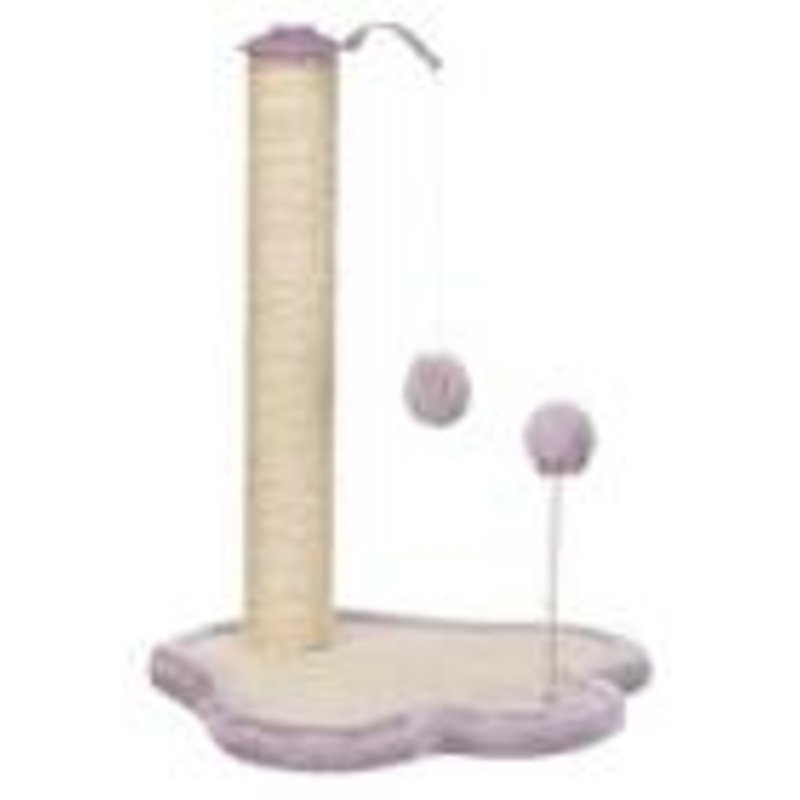 Junior scratching paw with post, 40  50  38 cm, light lilac/natural
