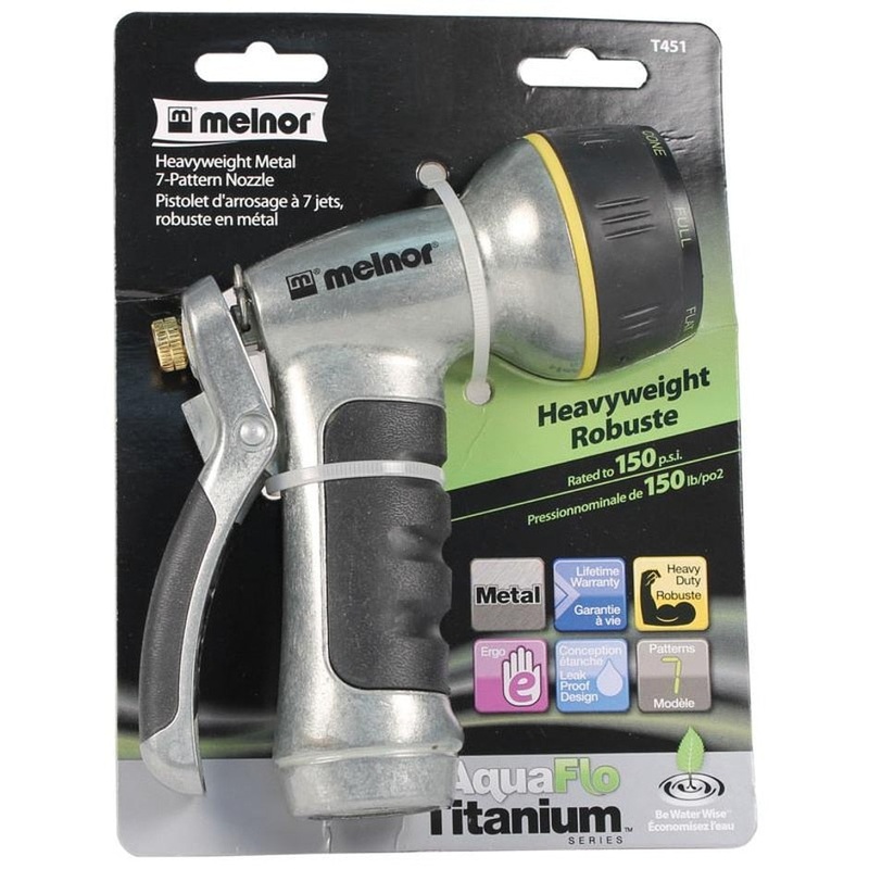 AQUAFLO TITANIUM HEAVYWEIGHT 7-PATTERN NOZZLE 4.5 INCH