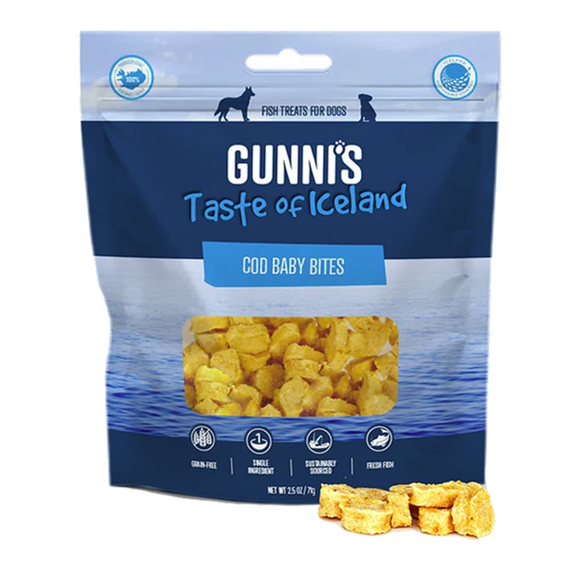 Cod Baby Bites Air Dried Single Ingredient Grain-Free Fish Dog Treats 2.5oz