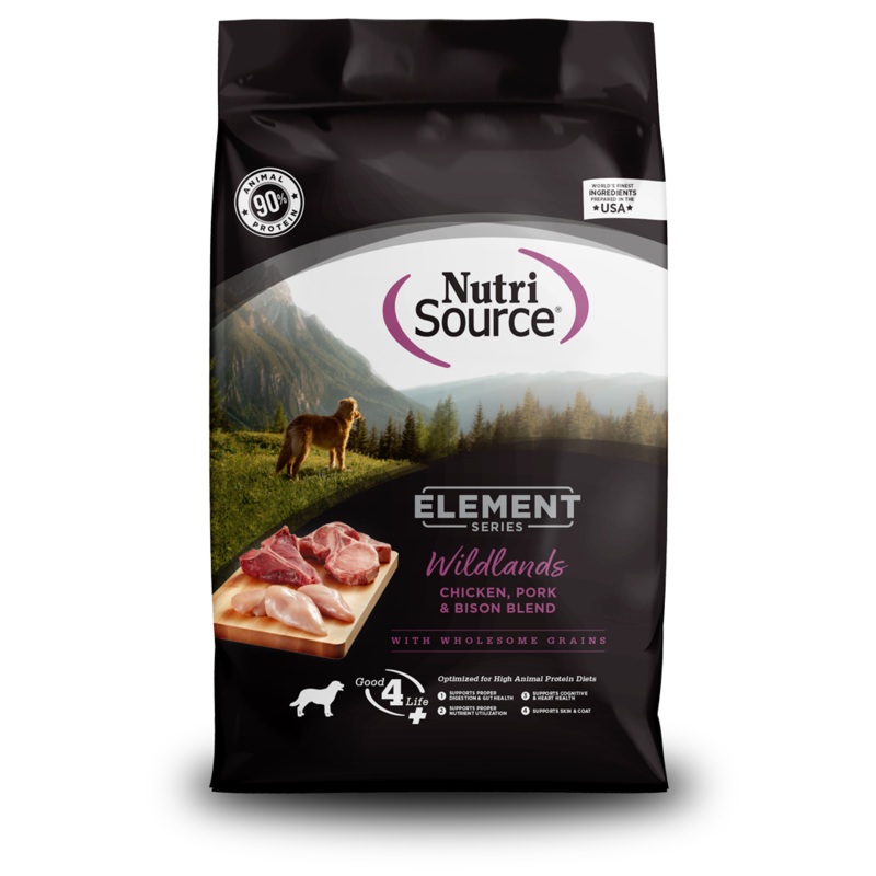 NutriSource Element Series Wildlands Chicken, Pork, & Bison Blend Dog Food
