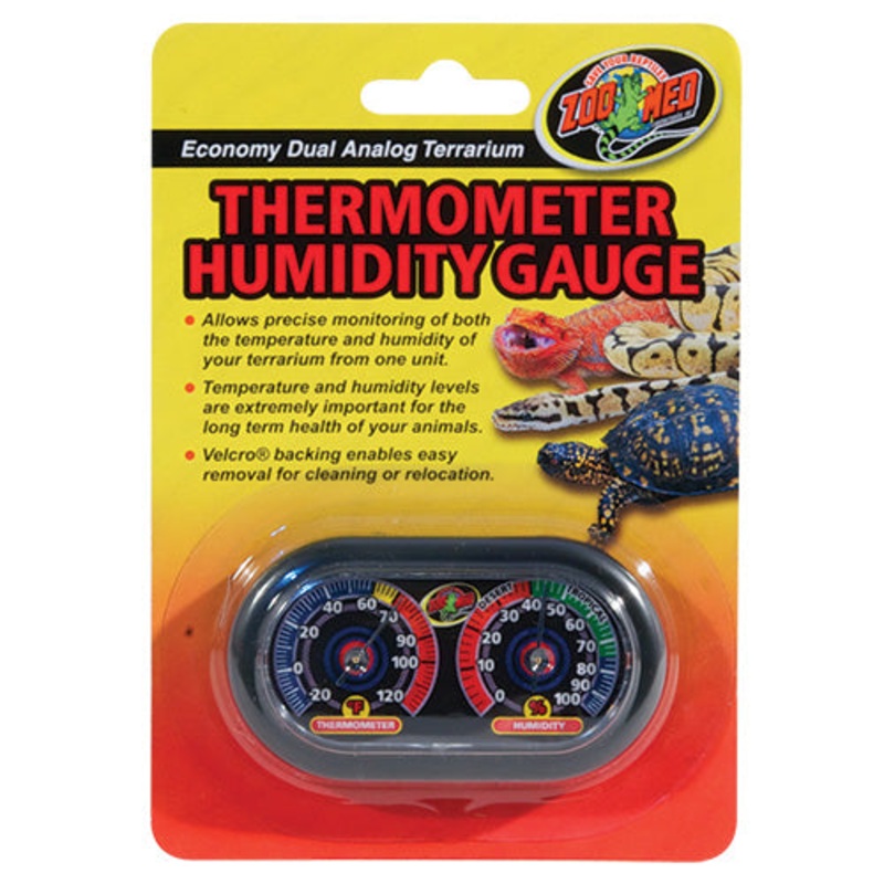 Zoo Med Dual Analog Terrarium Thermometer & Humidity Gauge