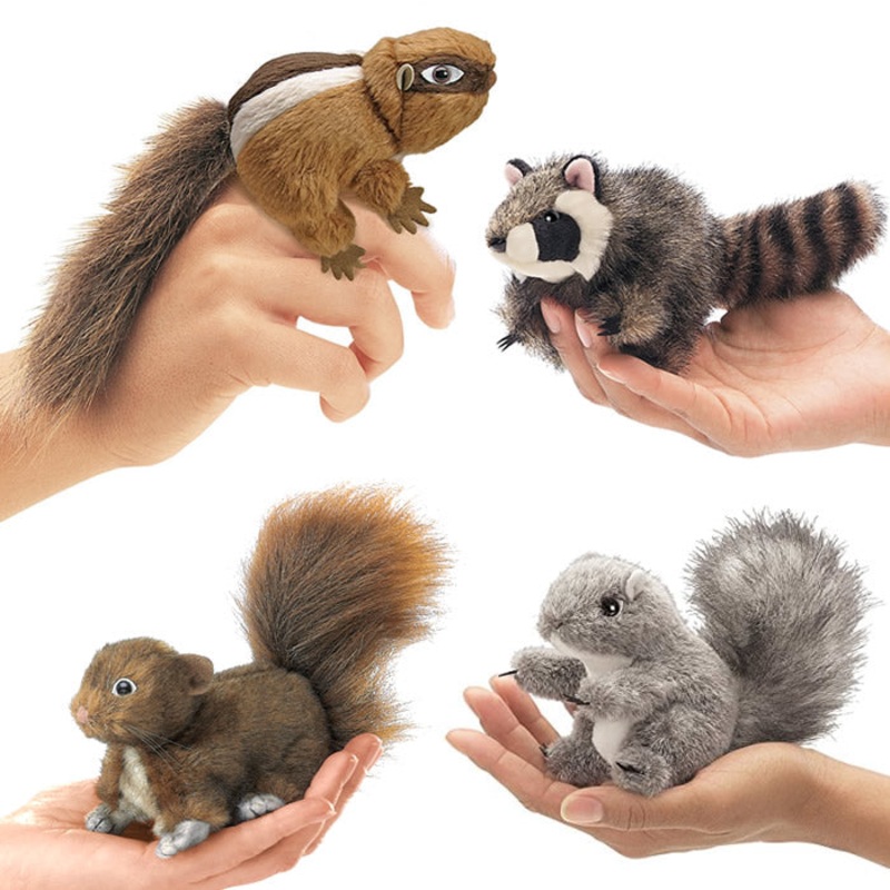 Folkmanis Mini Critter Finger Puppets Chipmunk