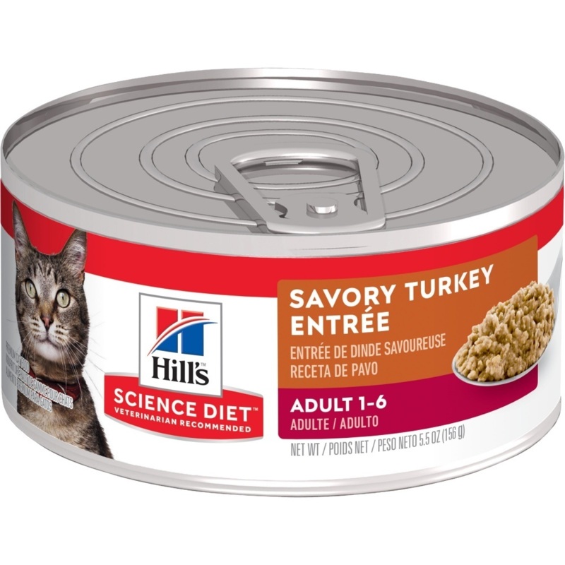 Hill’s Science Diet Adult Savory Turkey Entree Canned Cat Food