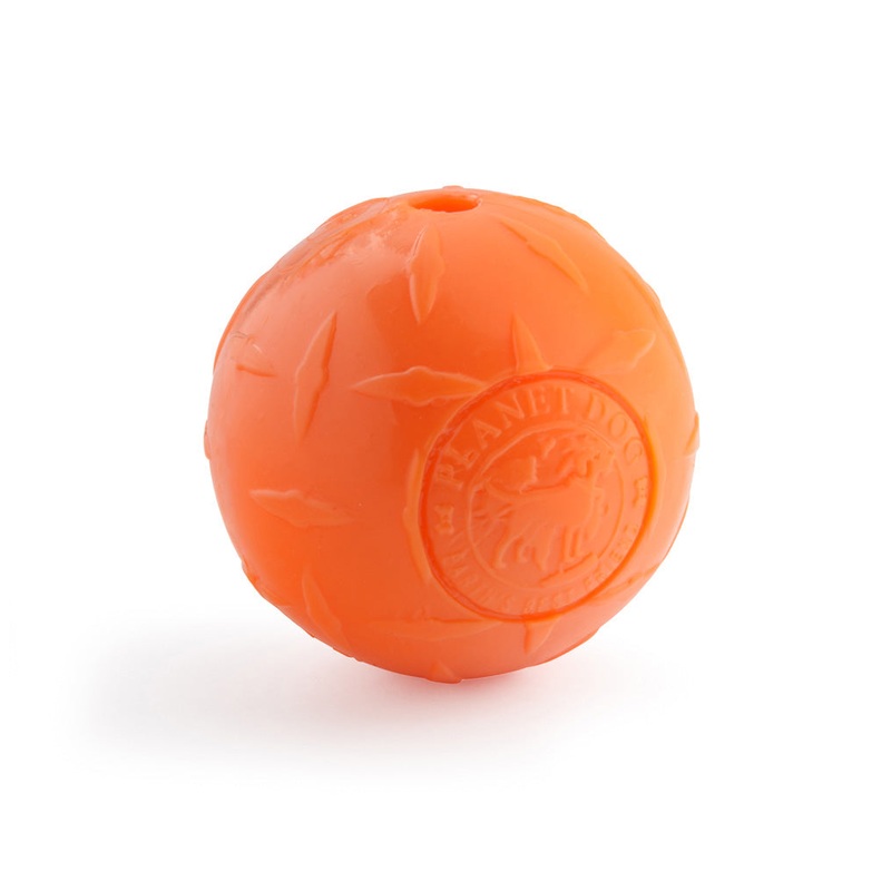 Outward Hound Orbee-Tuff Diamond Plate Ball Dog Toys Orange Color Small