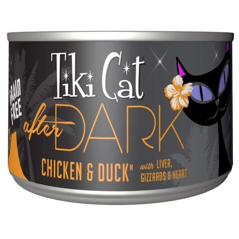 Tiki Cat After Dark Grain Free Chicken and Duck Canned Cat Food 2.8 oz