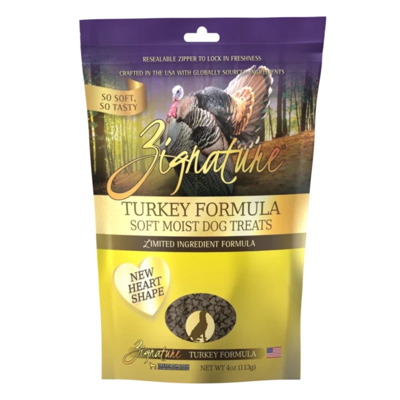 Zignature Turkey Formula Soft Moist Treats for Dogs 4 oz