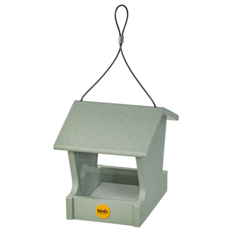 Birds Choice Small Hopper Feeder in Sage Green Recycled Plastic 1.5 LB
