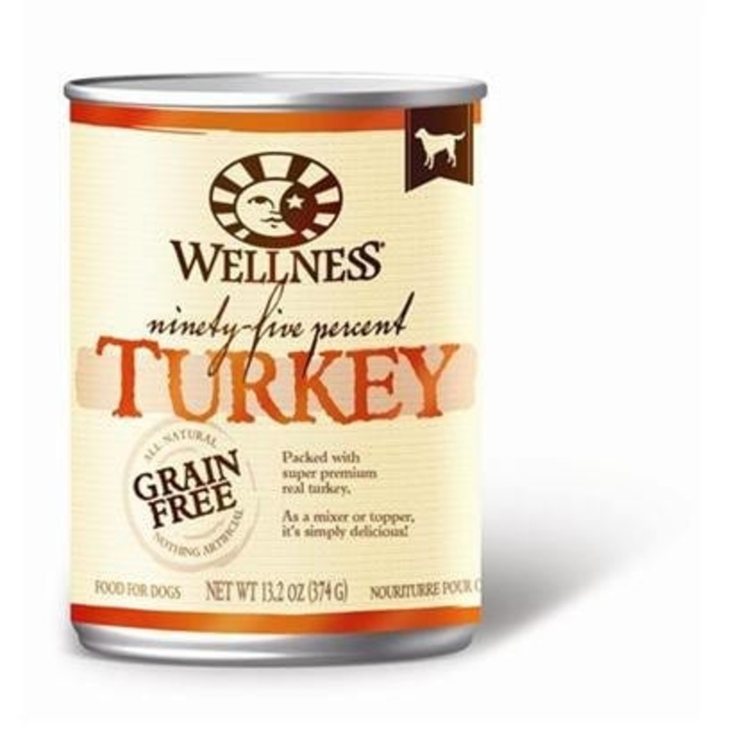 Wellness Natural Grain Free Adult 95% Turkey Canned Dog Food 13.2 oz