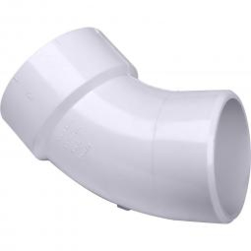 Genova Products PVC DWV Fittings 45 Street Elbow